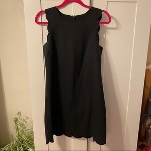 JCREW Scalloped Black Sleeveless Dress